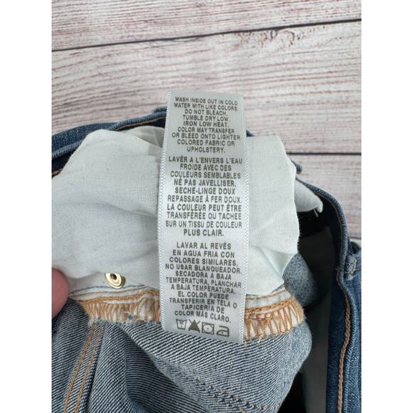 FRAME Denim Distressed Le High Skinny Crop Jeans Women's 27 Blue Medium Wash - Picture 14 of 14